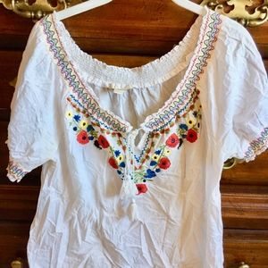 Floral/white Forever21 Blouse